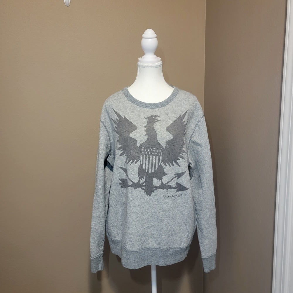 Vintage Ralph Lauren Denim & Supply Sweatshirt XL Gray Crest Pony Eagle